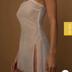 Shop Notice Izzy High Slit Mini Dress